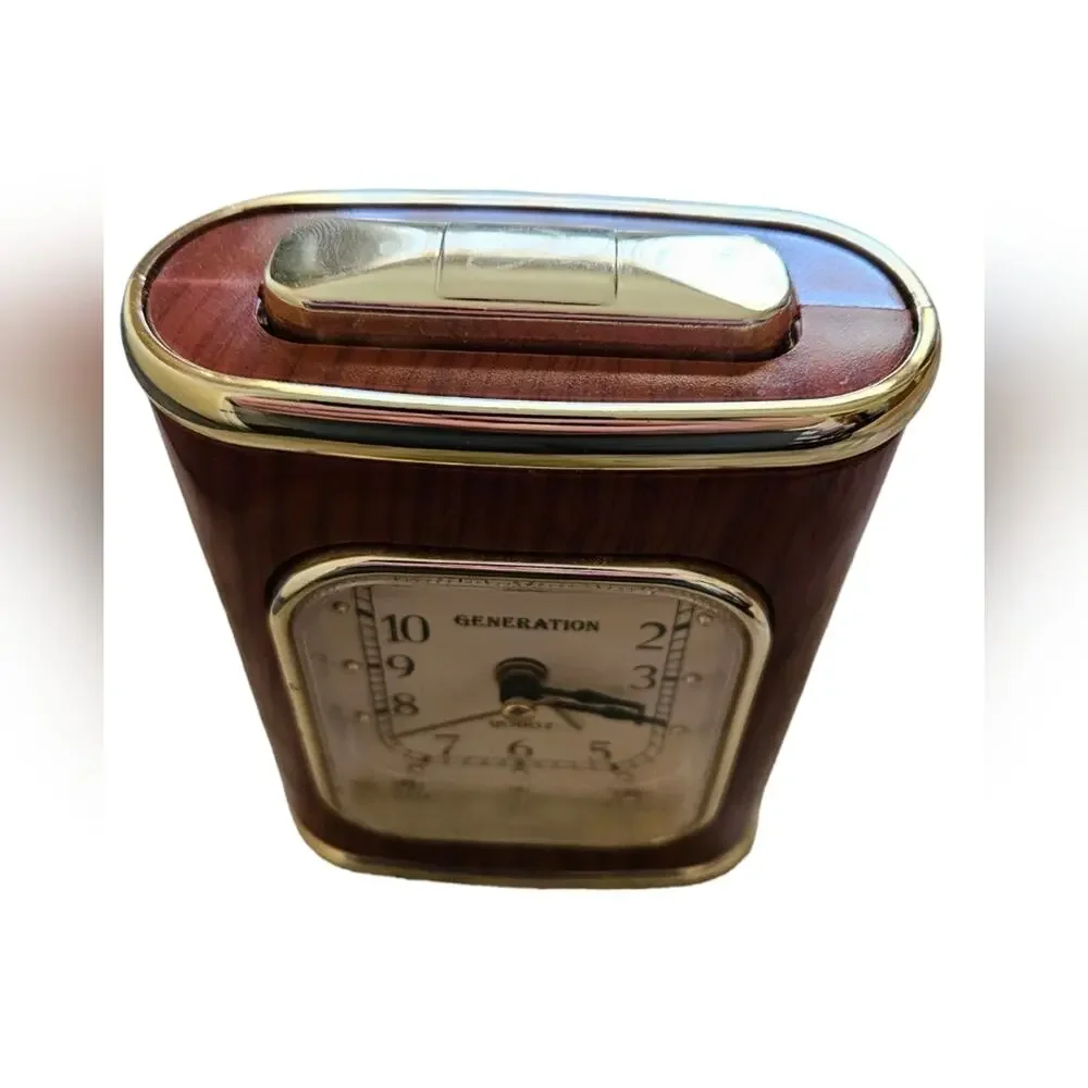 Clock with light, made to look vintage, one AA battery (not included)